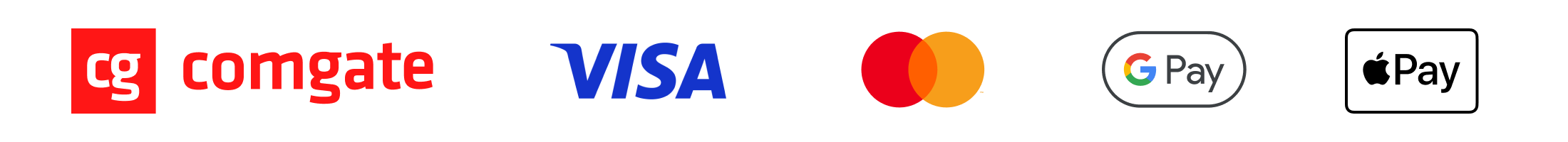Platba kartou Comgate, Visa, Mastercard, Apple Pay, Google Pay